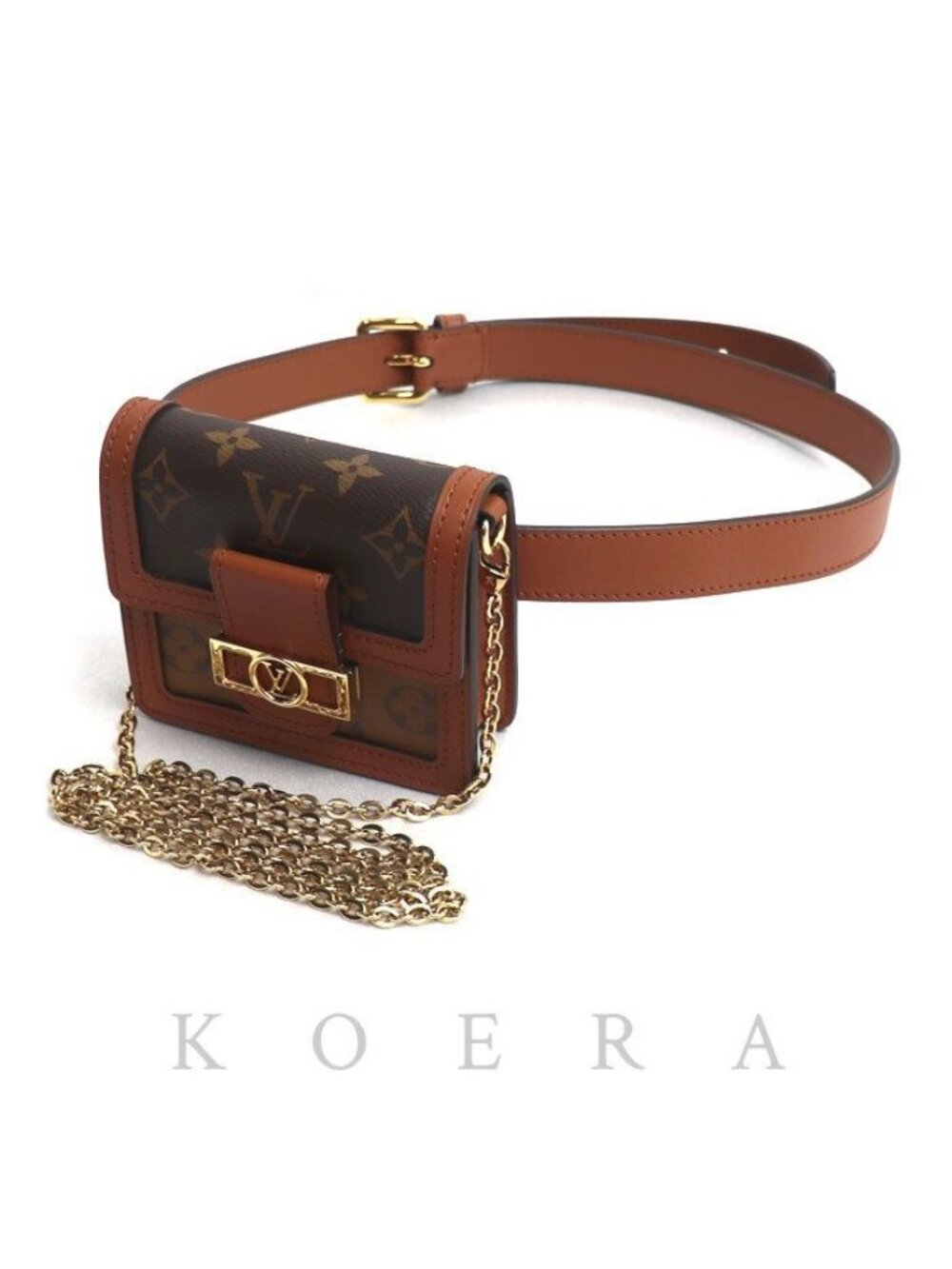 Louis Vuitton Dauphine BB Shoulder Bag Monogram Reverse Brown